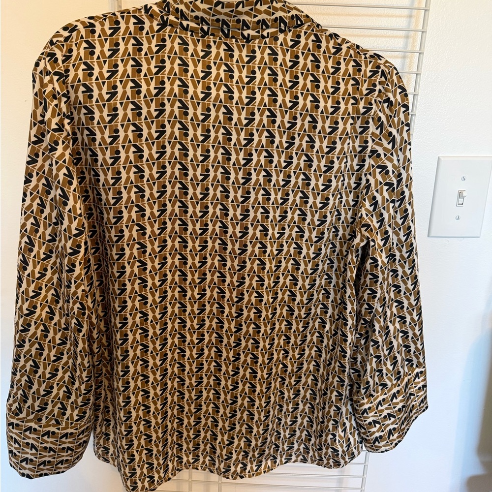 Zara Basic Abstract Patterned Top In Black, White… - image 7